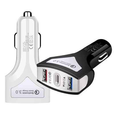 Caricatore da auto QC3.0 di alta qualità Caricatore da auto Pd Ricarica rapida da auto Doppia USB per smartphone