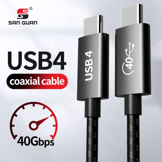 Nuovo cavo coassiale USB4 Gen3 da 3 m 10FT 100 W Pd carica Thunderbolt 4 40 gbps Usbc per Thunderbolt4 Tbt3 Fabbrica certificata ISO9001